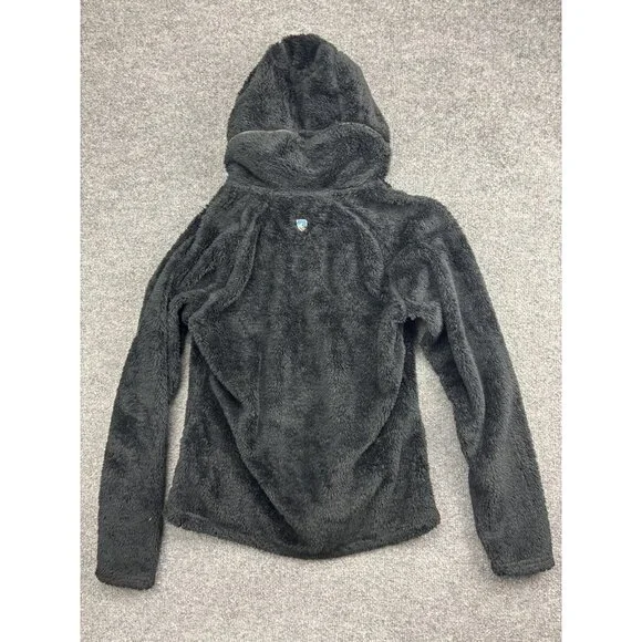 Kuhl Pullover Womens Small Gray Flight Sherpa Fleece Hoodie Half Snap Jacket - Picture 6 of 6